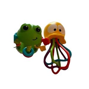 Infantino Frog & Octopus Baby Rattle Set With Beads‎ & Flexible Tentacles lot 2